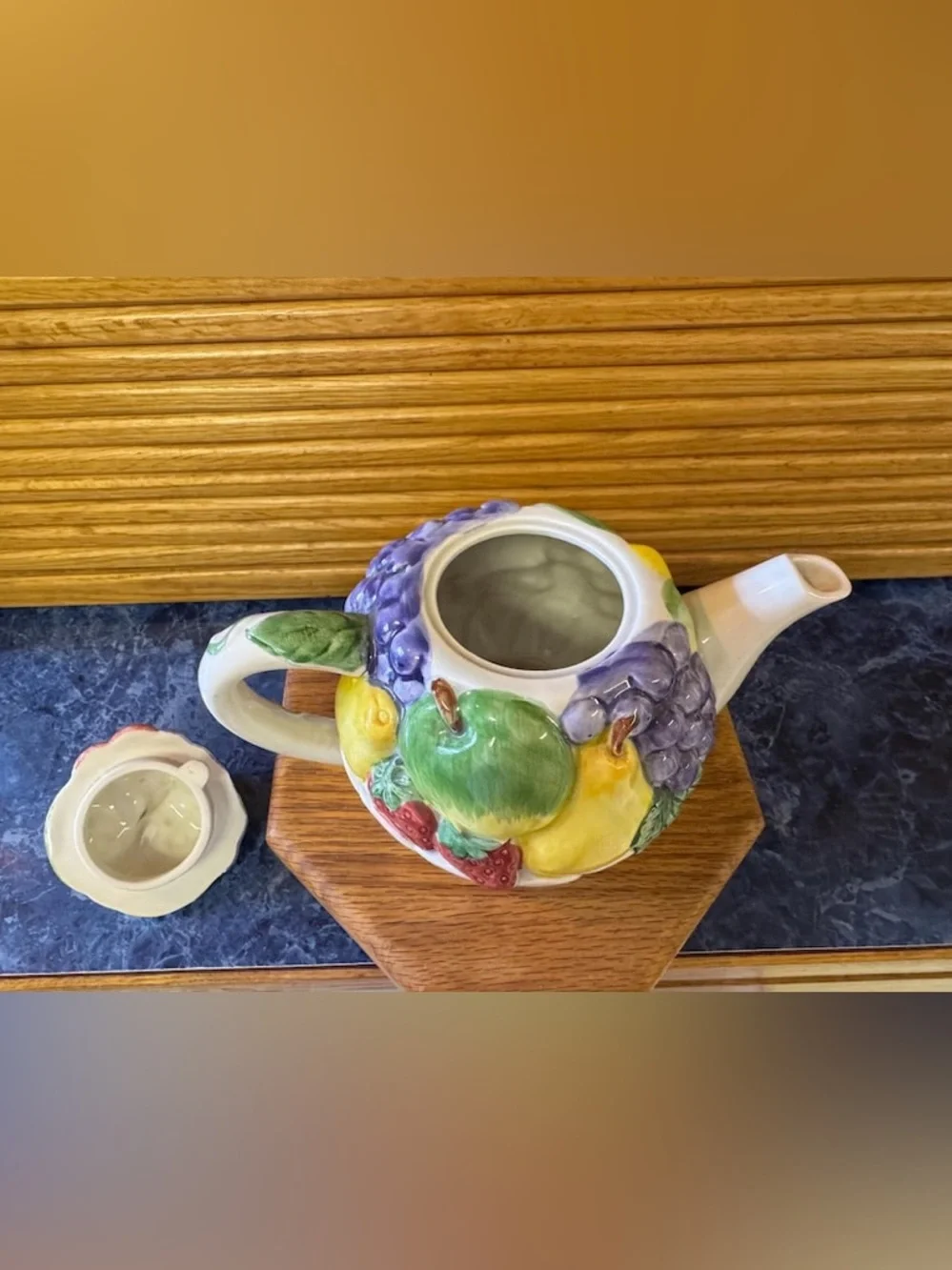 Fruit Basket Tea Pot by Otagiri, Japan